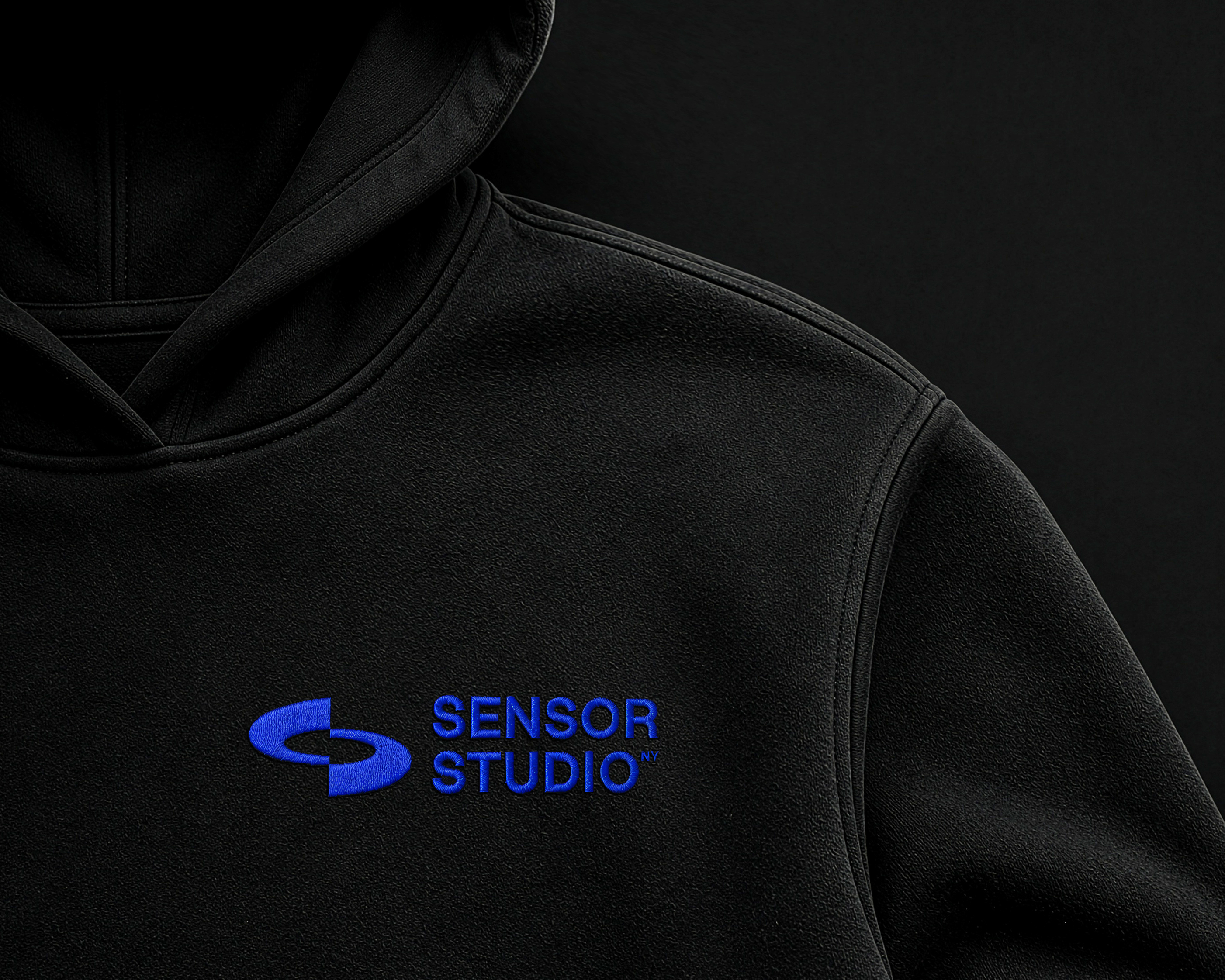 Sensor Studio branded hoodie mockup